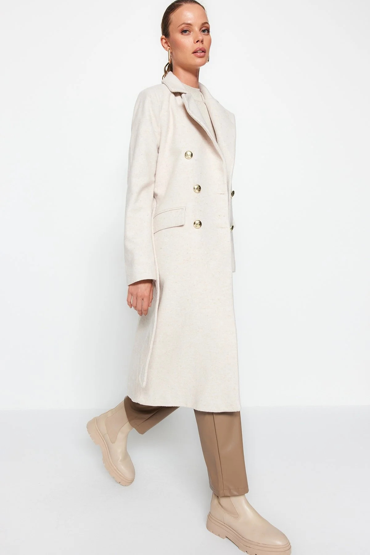 Trendyol Collection Mantel - Beige - Basic | Trendyol DE
