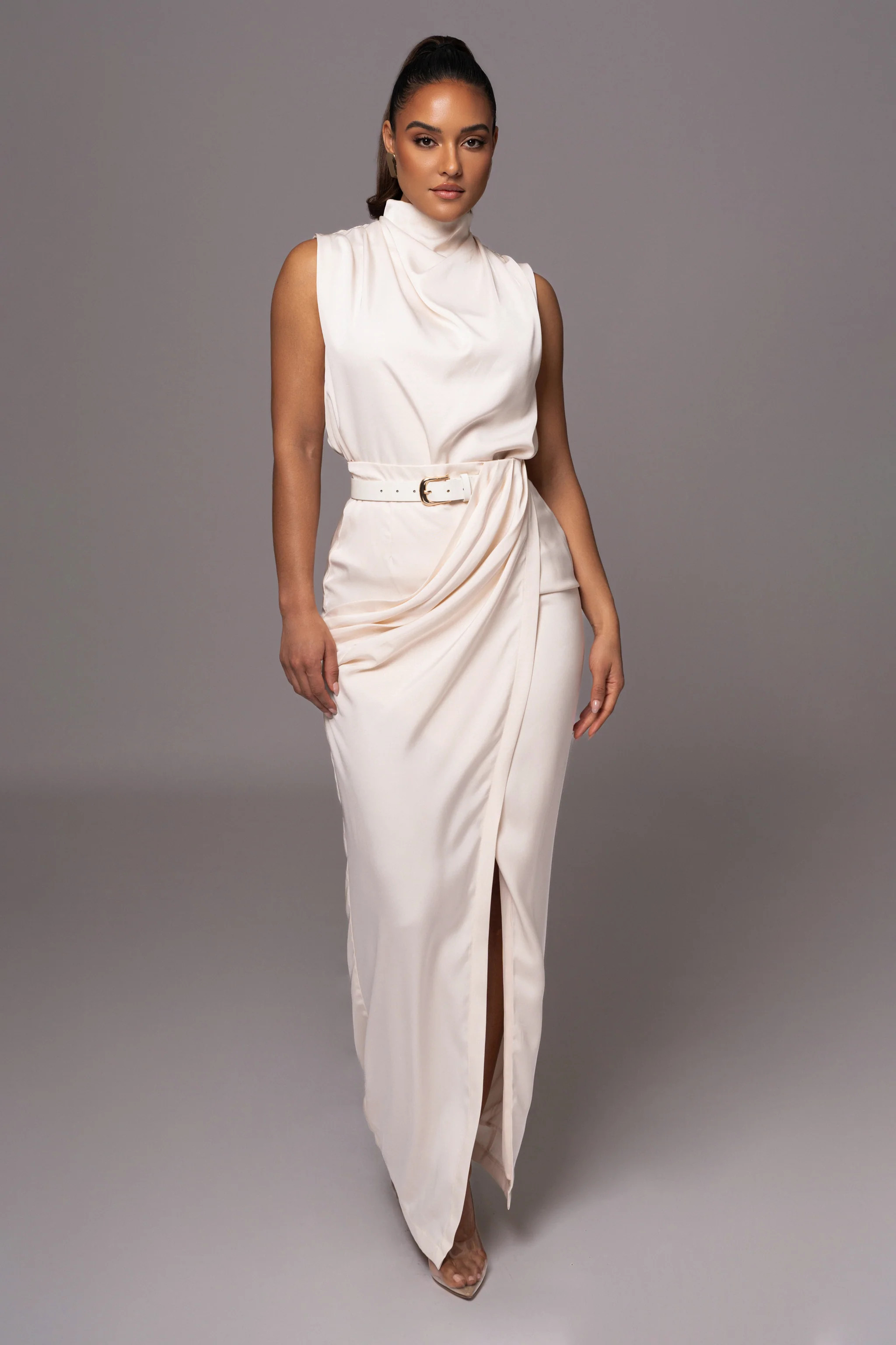 Buttercream Jamila Drape Skirt | JLUXLABEL