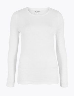 Pure Cotton Regular Fit Long Sleeve Top | M&S Collection | M&S | Marks & Spencer (UK)