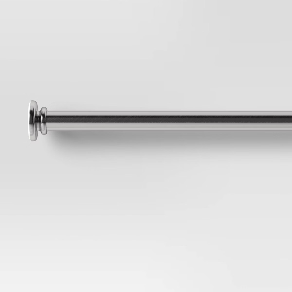 30"-52" Round Tension Curtain Rod Plated Brushed Nickel - Room Essentials\u2122: Steel, Single Ro... | Target