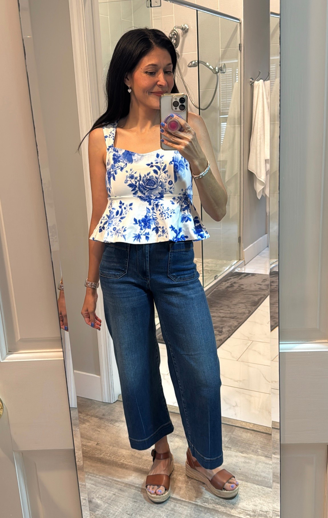 Obsessed with this outfit for a spring date night! Small in the top, 26 in the jeans.

#LTKSeasonal #LTKSummerEdit #LTKStyleTip