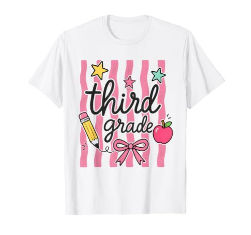 Third Grade First Day of School for Girls Boys 3rd Grade T-Shirt | Amazon (US)