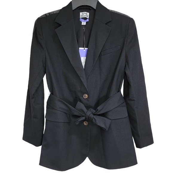 Future Collective Kahlana Barfield Brown NWT Oversized Black Blazer Size XXS | Poshmark
