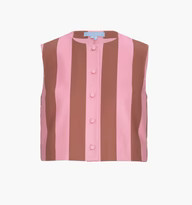 The Rosalie Top - Coral Cabana Stripe | Hill House Home US