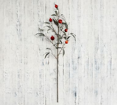 Faux Pomegranate Tree Branch, Red, One | Pottery Barn (US)