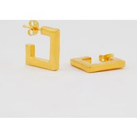 Square Hoops, Modern Geometric Earrings, Statement Minimal Everyday Gift For Her | Etsy (US)