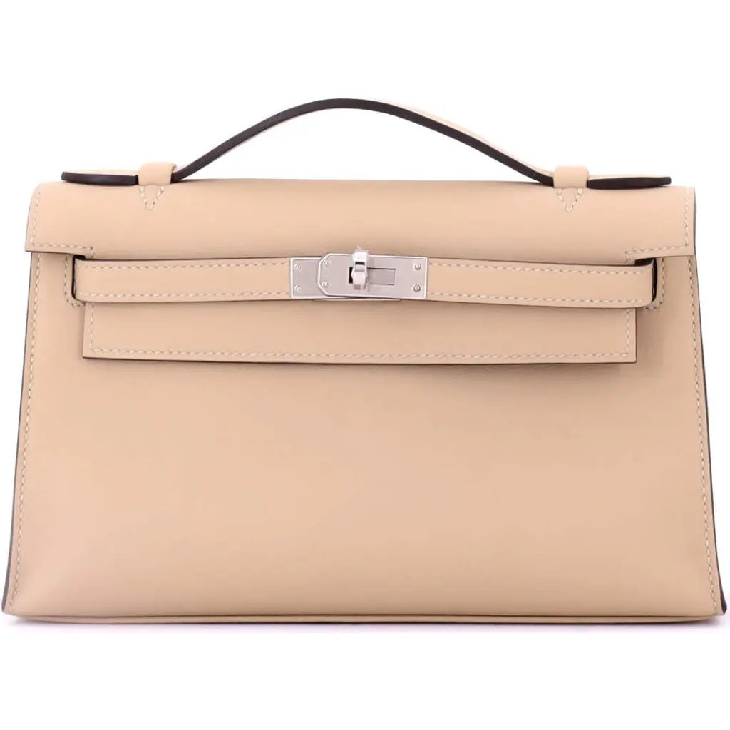 Pre-Owned Hermes Kelly Pochette Swift in Trench at Nordstrom, Size X-Small | Nordstrom