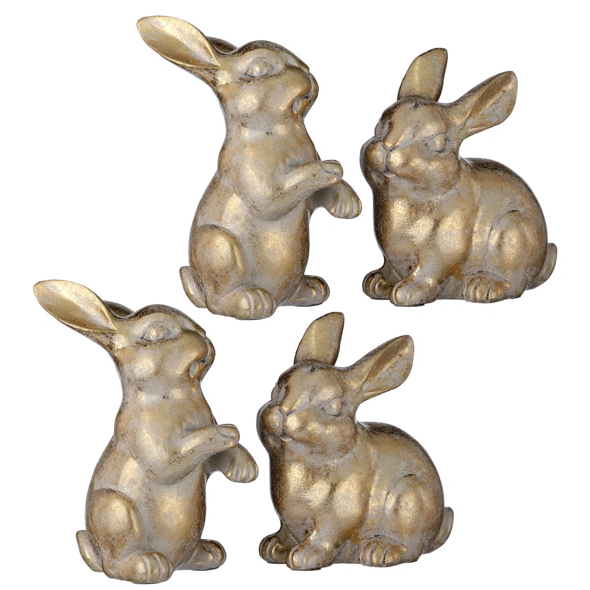 4-4.5" Resin Golden Bunny (Set of 4) | Wayfair North America