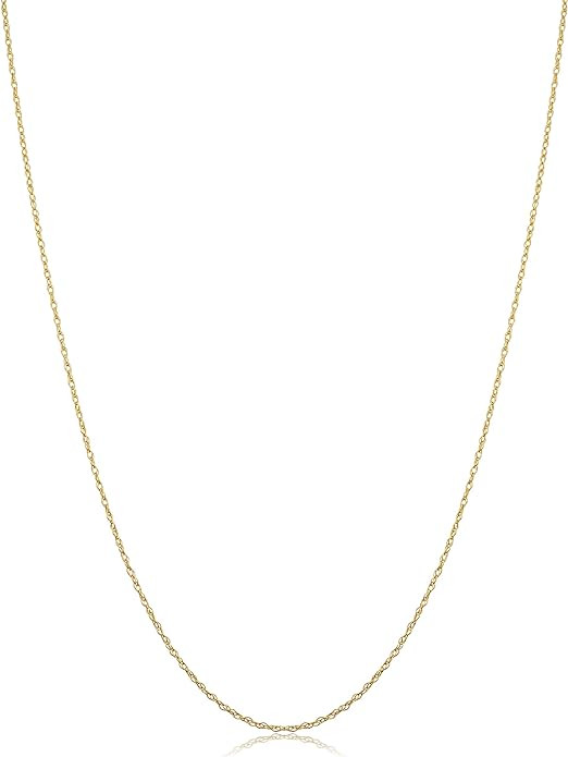Kooljewelry Womens Classic Rope Chain - 14k Yellow Gold Pendant Necklace, Polished, Spring Ring | Amazon (US)