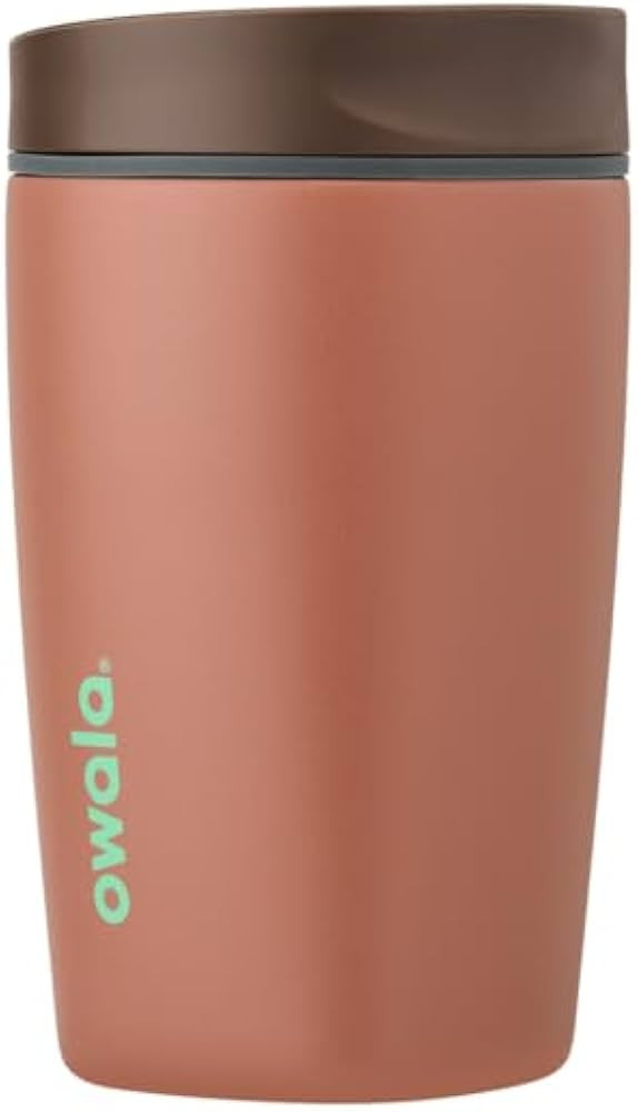 Owala SmoothSip Slider Insulated Stainless Steel Coffee Tumbler, Reusable Iced Coffee Cup, Hot Co... | Amazon (US)