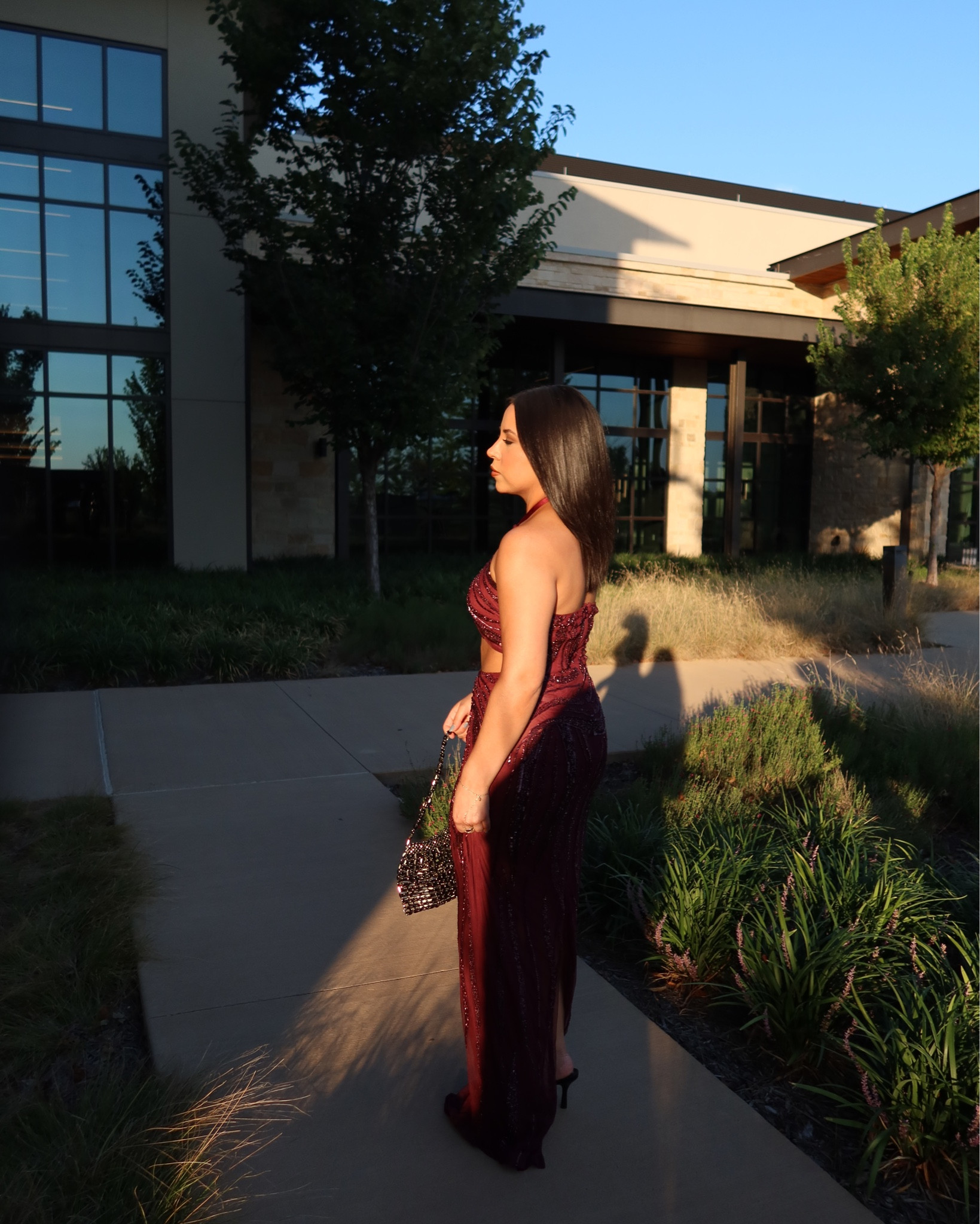 Fall wedding guest 
Dress: small 
Heels: 6.5 
Metallic beaded bag 

#LTKStyleTip #LTKSaleAlert #LTKParties