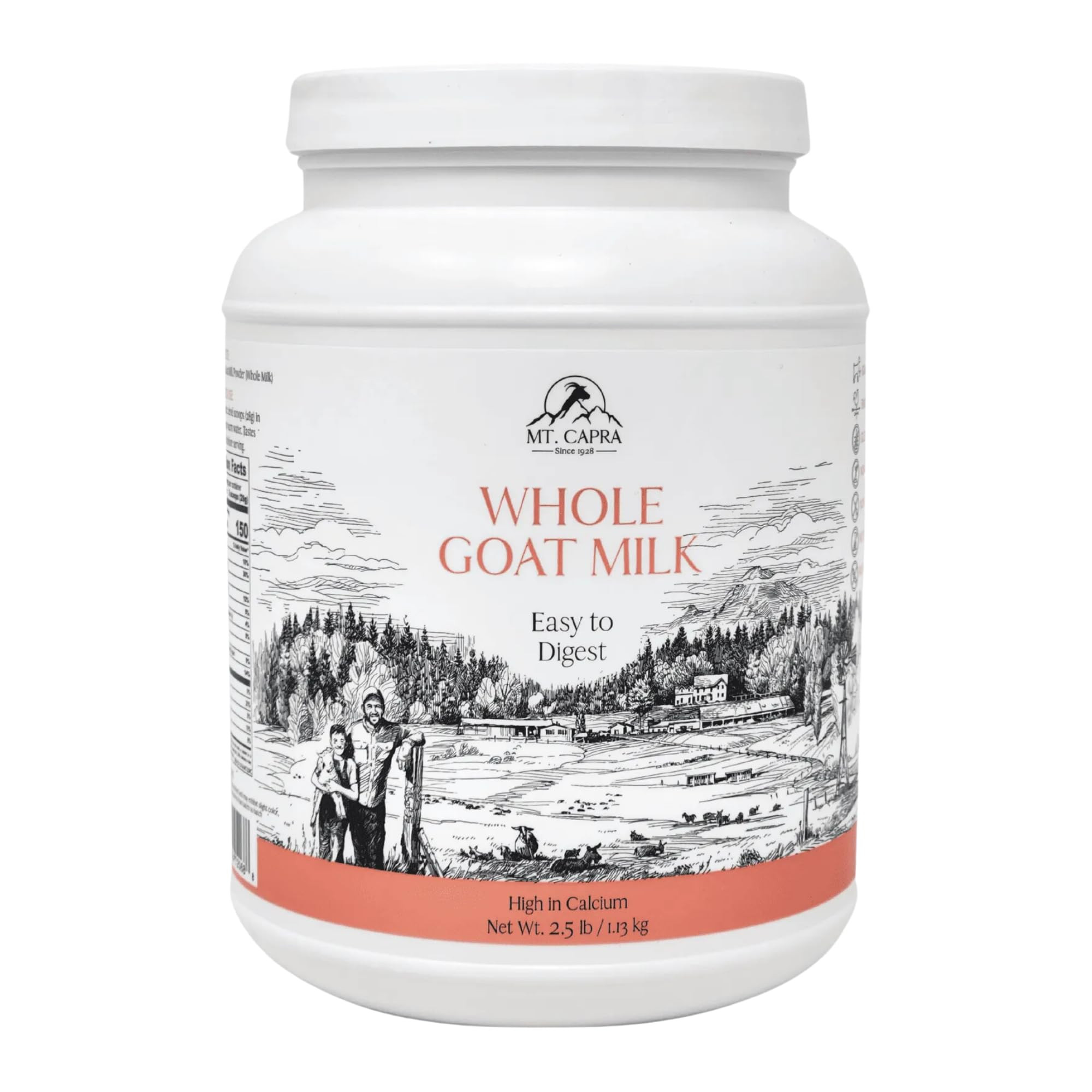 Mt. Capra Whole Goat Milk | Powder from Non-GMO, Grass-Fed Goats, Creamy, Great Tasting, Easy to ... | Amazon (US)