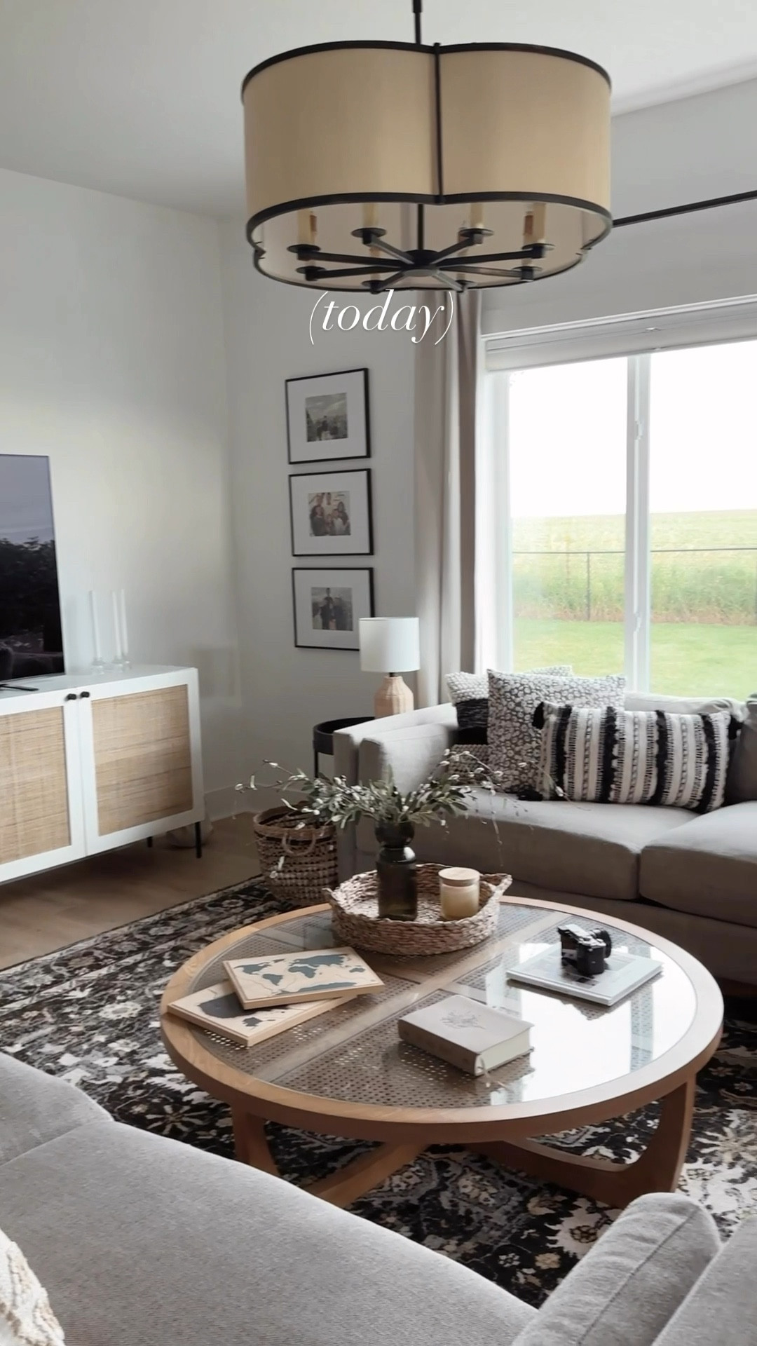 Living room and dining area furniture and home decor!  A neutral style for an organic modern home.  Coffee table - photo frame - fluted vase - affordable  throw pillows - dining chair - Walmart home - floor mirror - greenery 

#LTKHome #LTKVideo #LTKxWalmart