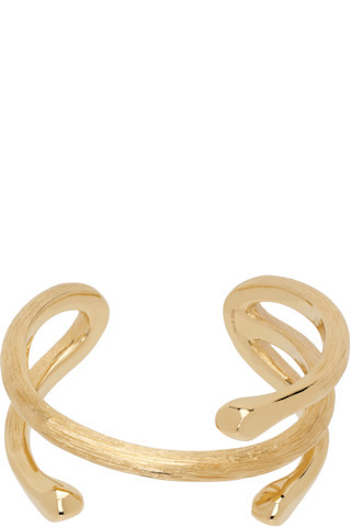Gold 'The Chloé Eclectic Cuff' Bracelet | SSENSE