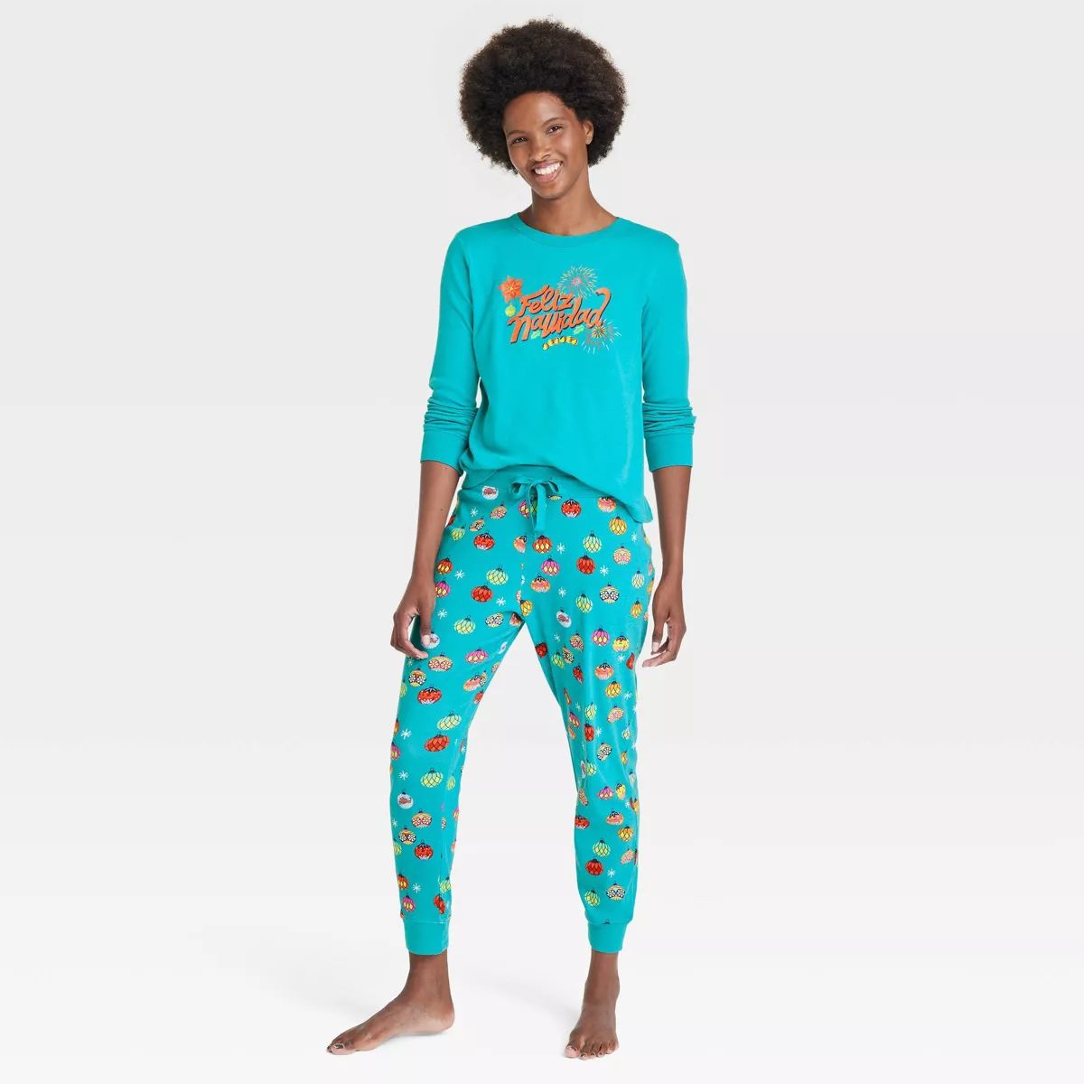 Women's Feliz Navidad Matching Family Pajama Set - Wondershop™ with Dia Pacheco Blue L | Target