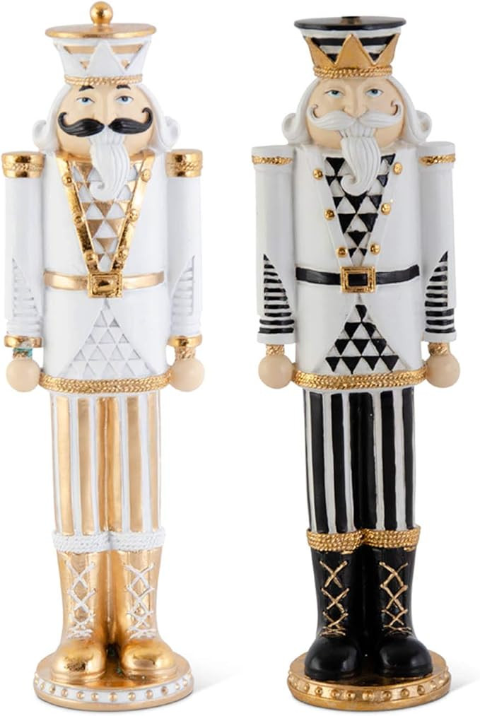 K&K Interiors 54243A Set of 2 Resin Gold Soldiers, White and Black | Amazon (US)