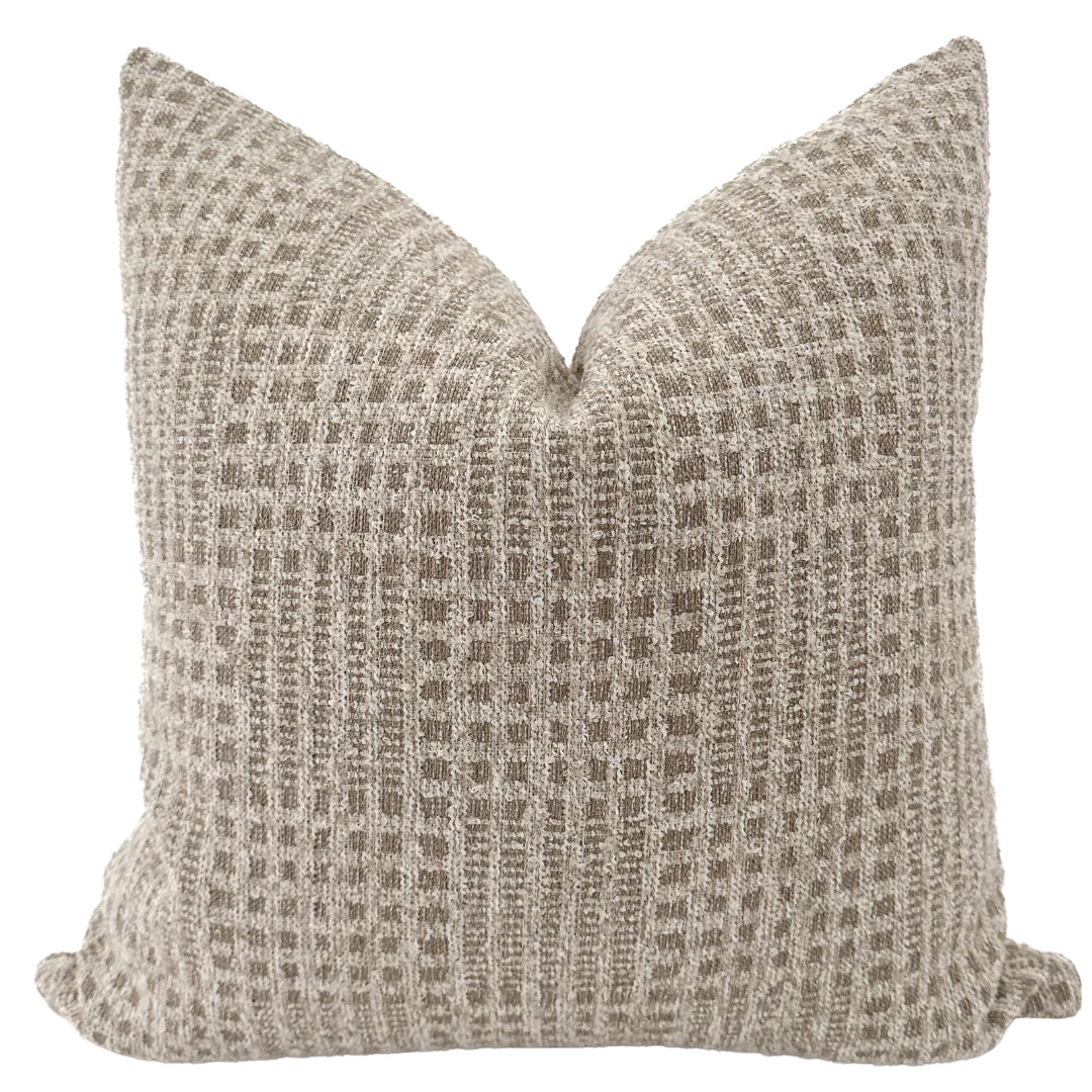 Patchwork Taupe Pillow Cover | Hackner Home (US)
