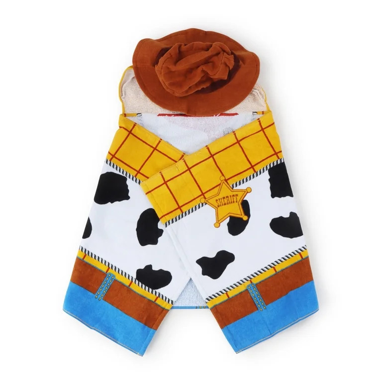 Disney Toy Story Kids Woody Hooded Cotton Towel, Multicolor, 22" x 51" | Walmart (US)