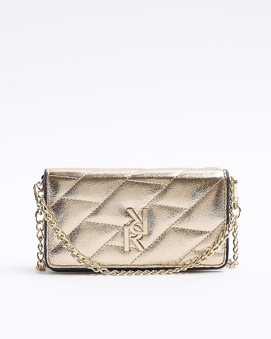 Rose gold quilted cross body purse | River Island (UK & IE)