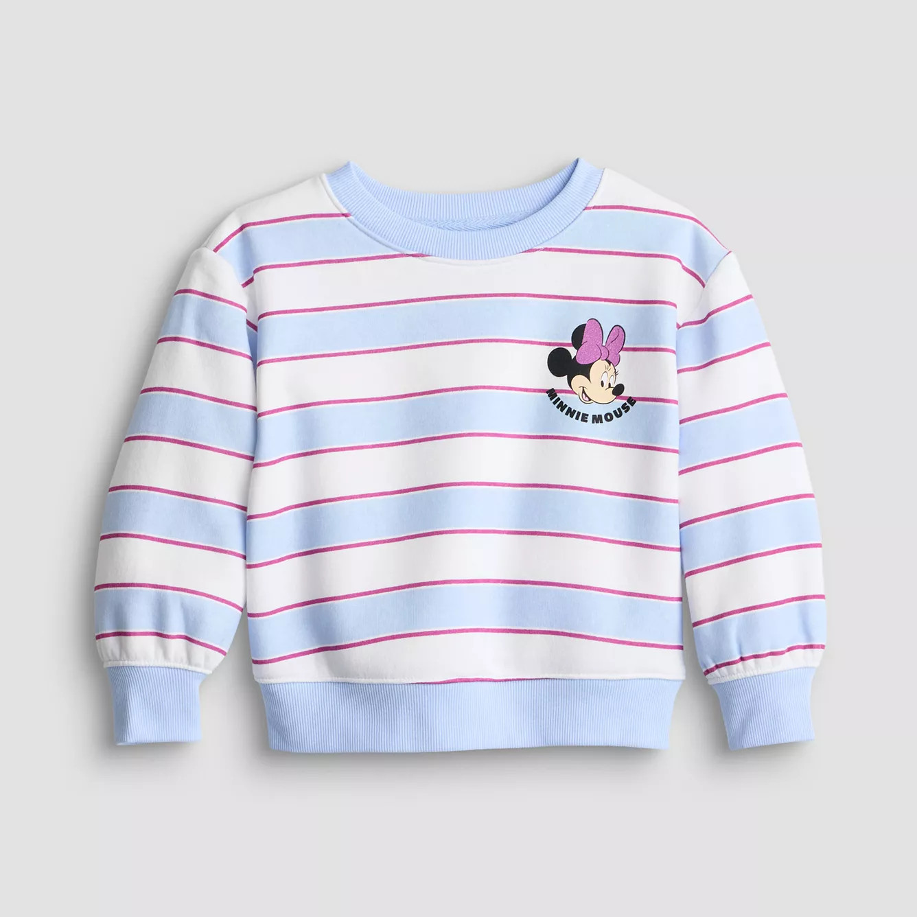 Baby & Toddler Girl Jumping Beans\u00ae Disney's Minnie Mouse Core Fleece Crew Sweatshirt | Kohl's