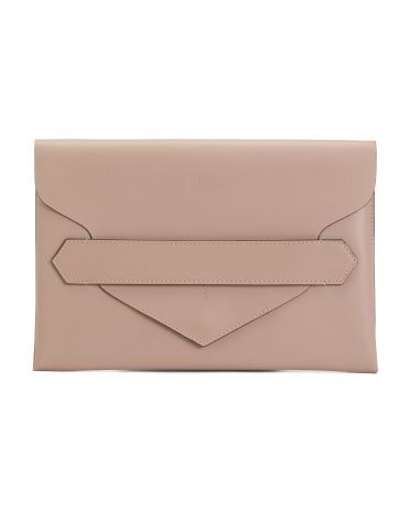 Made In Italy Leather Envelope Pouch | TJ Maxx