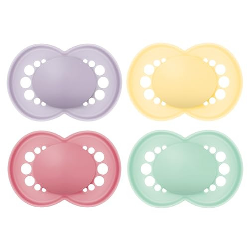 MAM Original Matte Baby Pacifier, Pink/Purple/Blue, 6-16 Months (4 Count) | Amazon (US)
