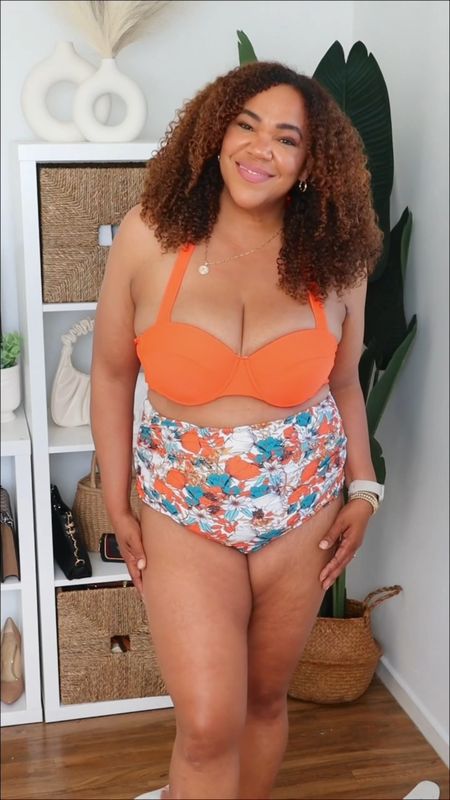 Three swimsuits 👙 for curves that you can wear on Livbyviv.com! Yeah, you can wear a:
👙Retro Two Piece 
👙Monokini 
👙 Plunge One Piece 
And feel good! I got all of them in an xl. 

#LTKcurves #LTKswim #LTKunder50