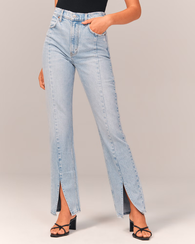 Women's 90s Ultra High Rise Straight Jeans | Women's New Arrivals | Abercrombie.com | Abercrombie & Fitch (US)