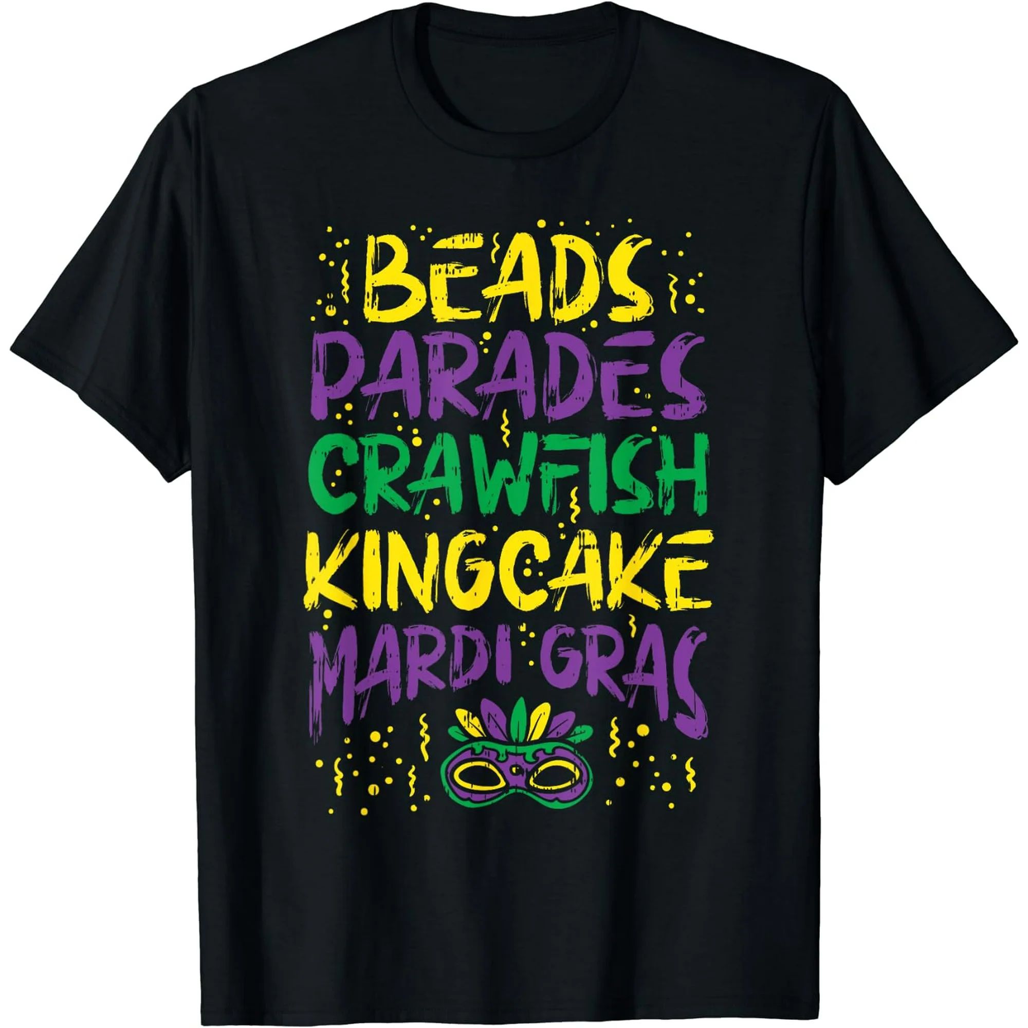 Beads Parades Crawfish Kingcake Jester Mardi Gras Carnival T-Shirt | Walmart (US)