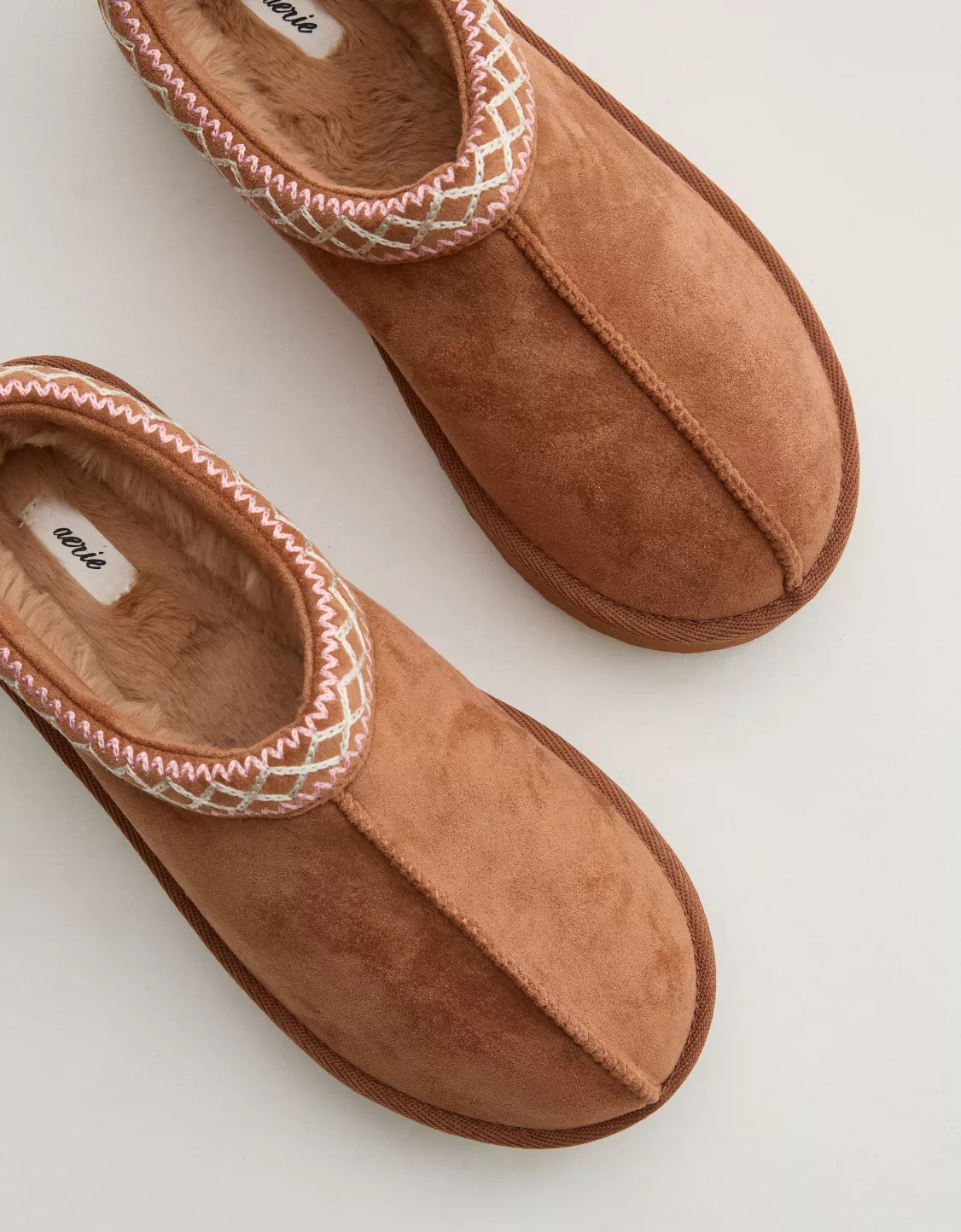 Aerie Embroidered Scuff Slippers | Aerie