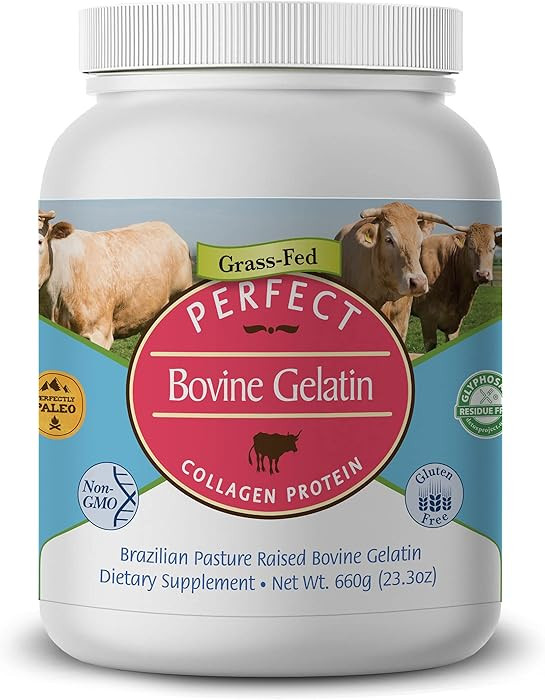 Perfect Supplements – Perfect Bovine Gelatin – 660 Grams – 100% Beef Gelatin Collagen Prote... | Amazon (US)