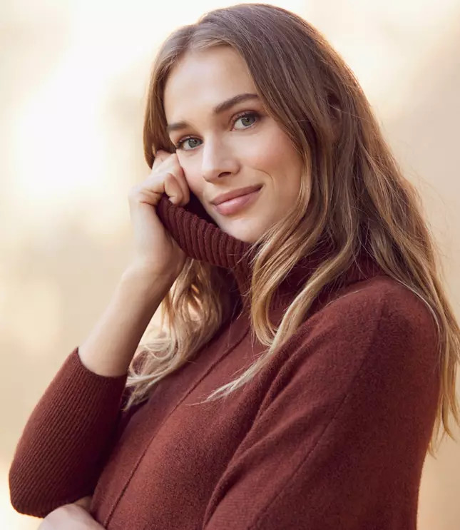 Shirttail Poncho Sweater | LOFT