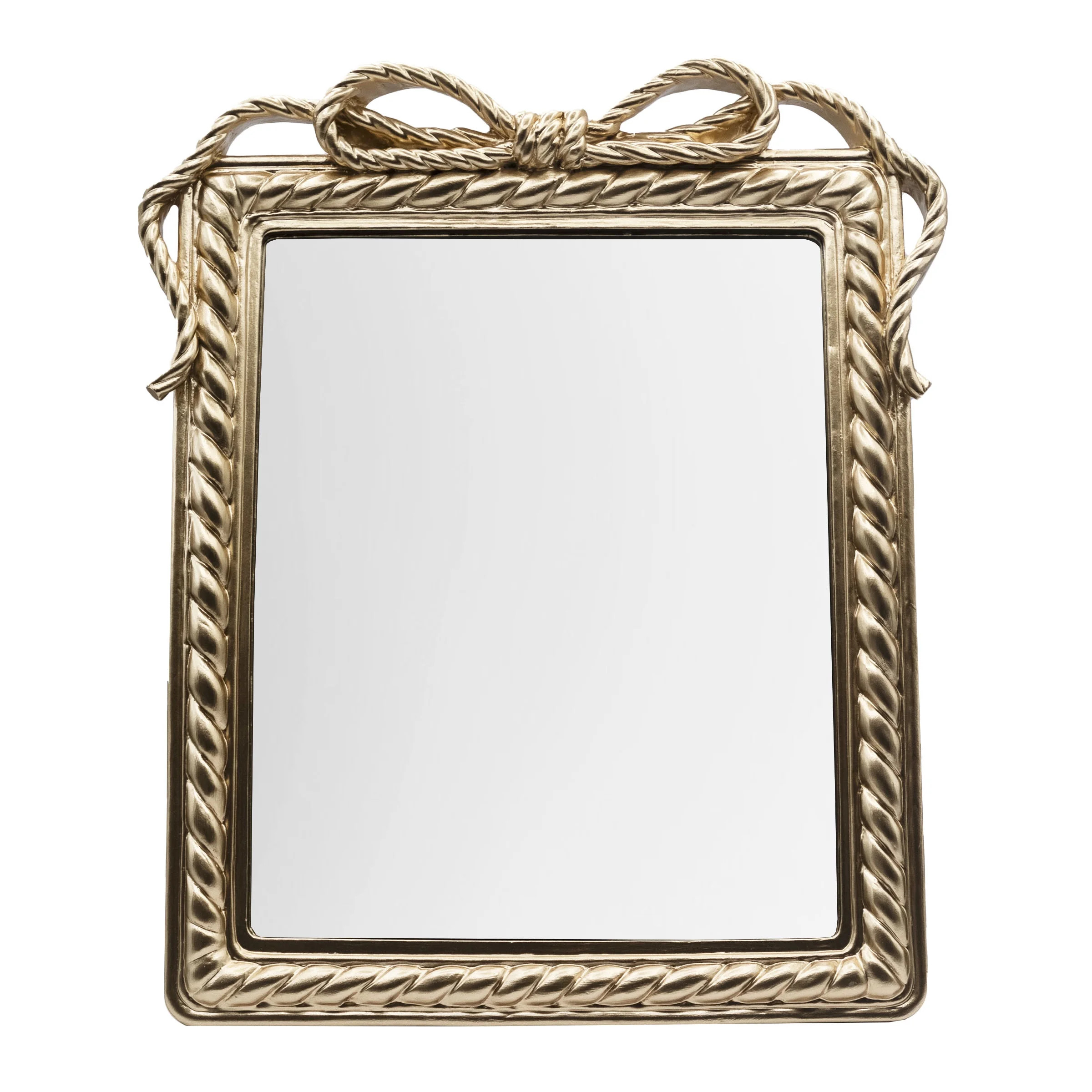 OneDesign Home Gold Bow Resin Tabletop Mirror | Walmart (US)