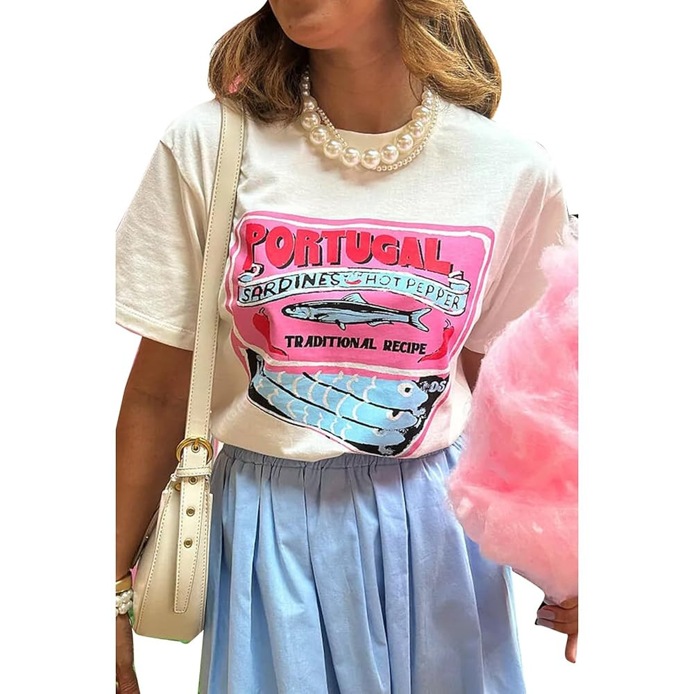 Womens Y2k Fruit Graphic Print Oversized T Shirts Summer Vintage Aesthetic Baggy Tees Tops Teen G... | Amazon (US)