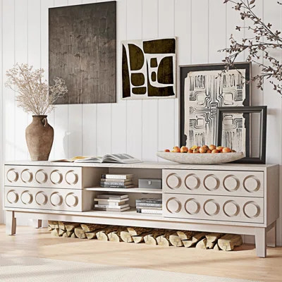 Media Console TV Console Table With Drawers And Cable Management | Wayfair North America