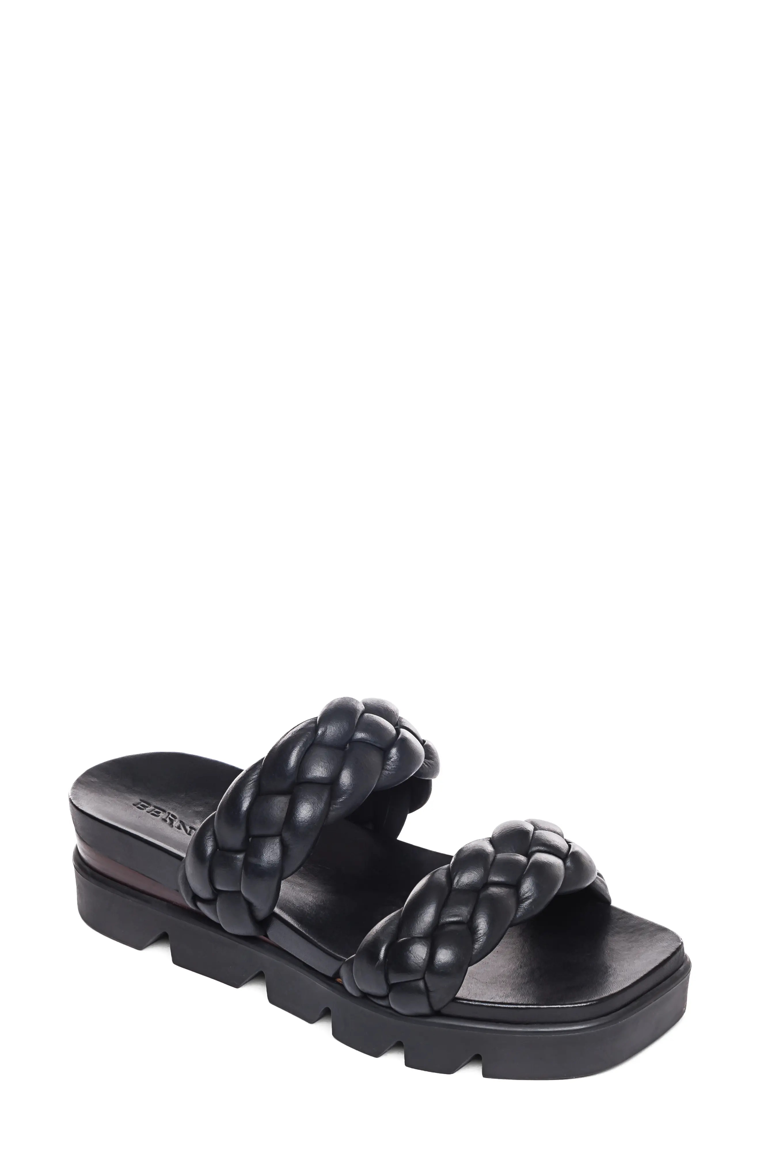 Bernardo Footwear Ciara Braided Slide Sandal in Black at Nordstrom, Size 6.5 | Nordstrom