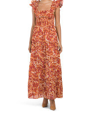 Smocked Ruffle Tiered Maxi Dress | Clothing | T.J.Maxx | TJ Maxx