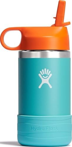 Hydro Flask Kids Water Bottle for School - Stainless Steel and Insulated with Straw Cap - 12 Oz i... | Amazon (US)