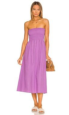 FAITHFULL THE BRAND Madella Midi Dress in Grape from Revolve.com | Revolve Clothing (Global)