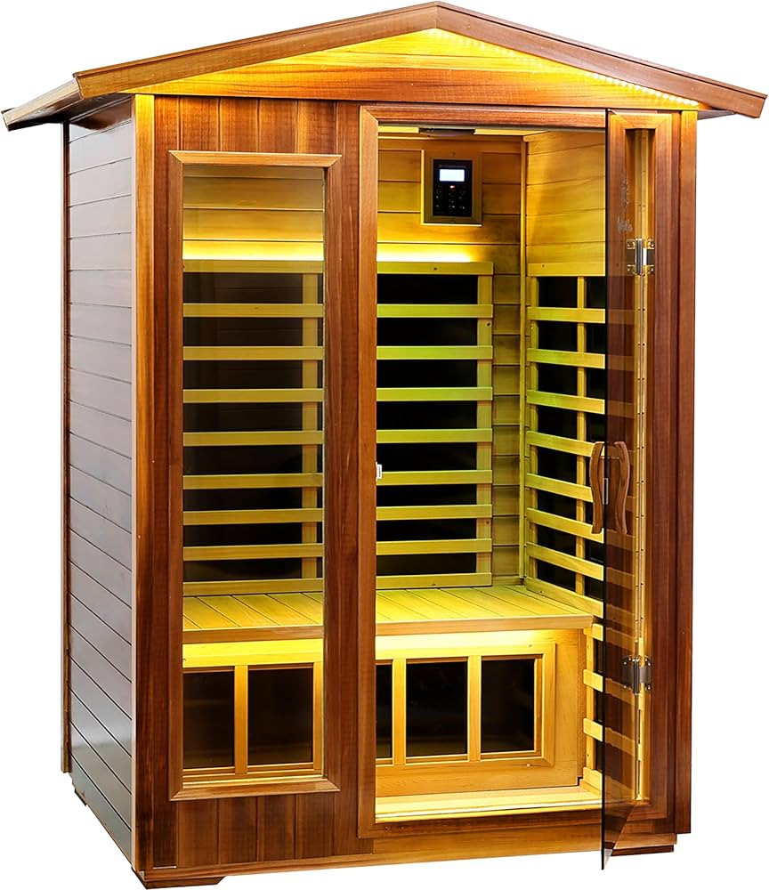 LTCCDSS Outdoor Red Cedar Ultra-Low EMF Sauna 2 Person Far Infrared Sauna for Home EMF Average 0.... | Amazon (US)