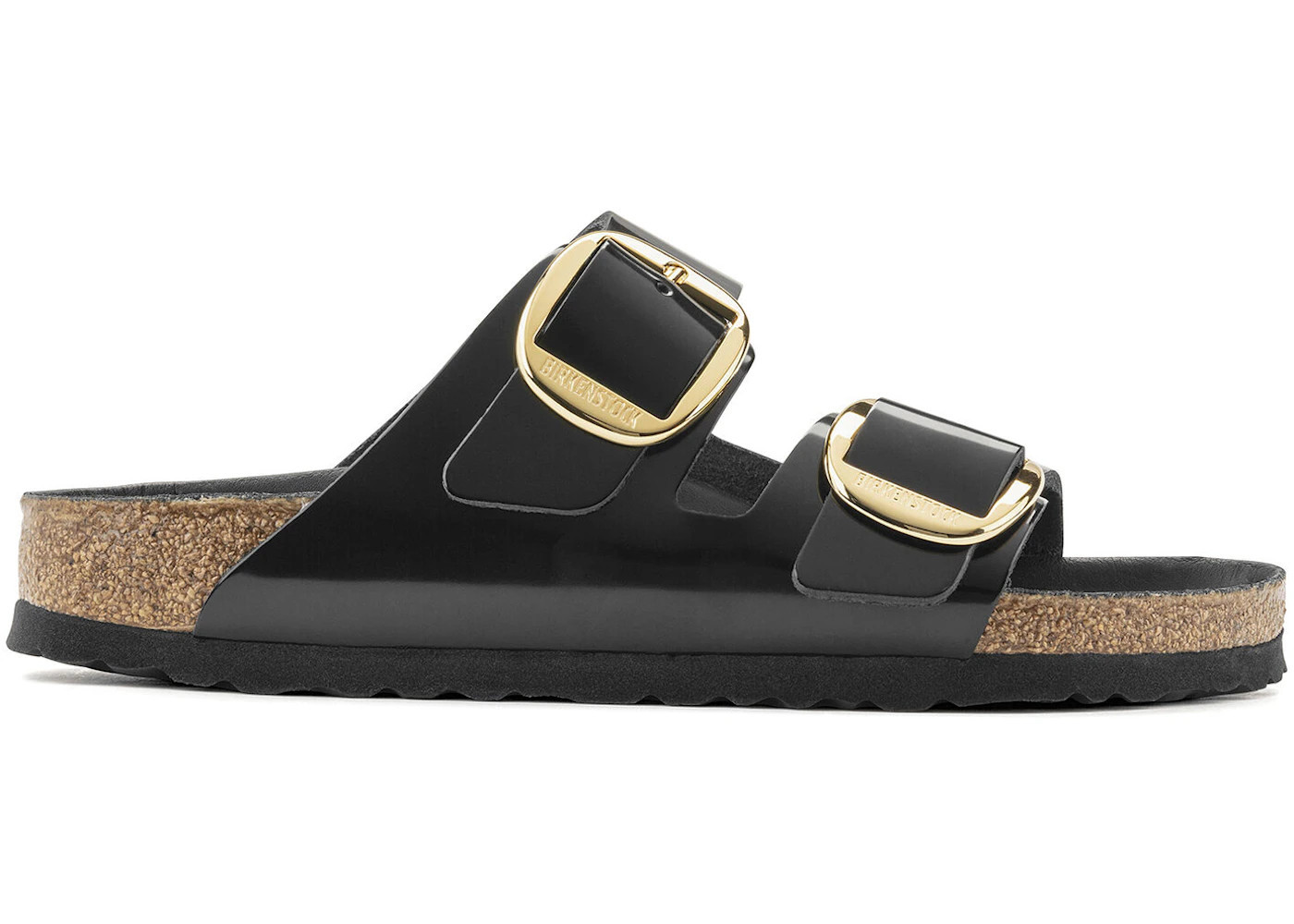 Birkenstock Arizona Big BuckleNatural Leather Patent Black Gold (Women's) | StockX