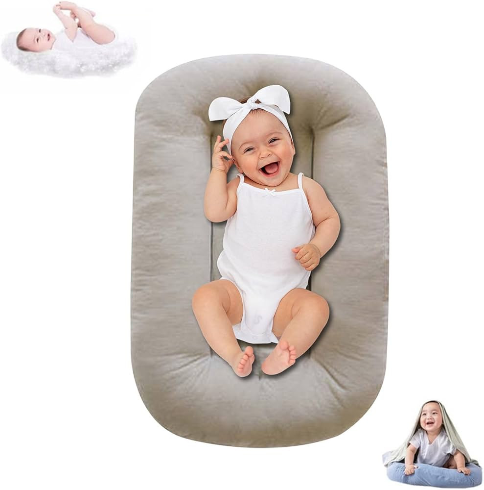 Baby Lounger for Infants 0-12 Months, Bionic Design Baby Lounger Soft Organic Cotton Breathable L... | Amazon (US)