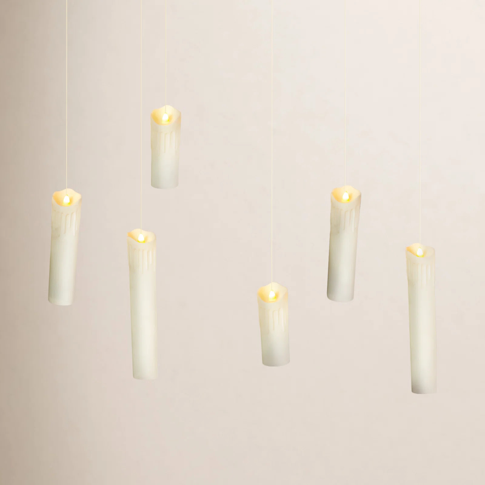 Set Of 6 Spooky Floating Halloween Candles With Remote Timer | Wayfair North America
