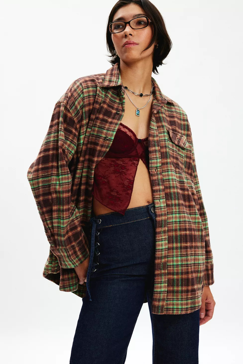 BDG Dani Oversized Flannel Shirt | Urban Outfitters (US and RoW)