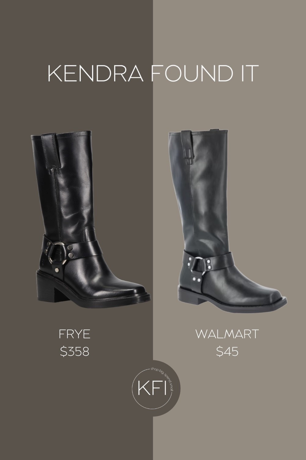 Frye Harness Boot dupe! 👢 These Walmart moto boots are giving major designer energy for a fraction of the price. The classic harness detail, sleek black faux leather, and sturdy sole make them look almost identical to the Frye Harness Boots that retail for $358 — but these are just $45.
They’re perfect for fall and winter outfits, pairing effortlessly with jeans, midi skirts, or oversized knits for that cool-girl, effortless style. If you’ve been eyeing the Frye boots, this is the dupe to grab while it’s in stock. Linked both here so you can compare them side by side!

#LTKShoeCrush #LTKStyleTip #LTKSaleAlert