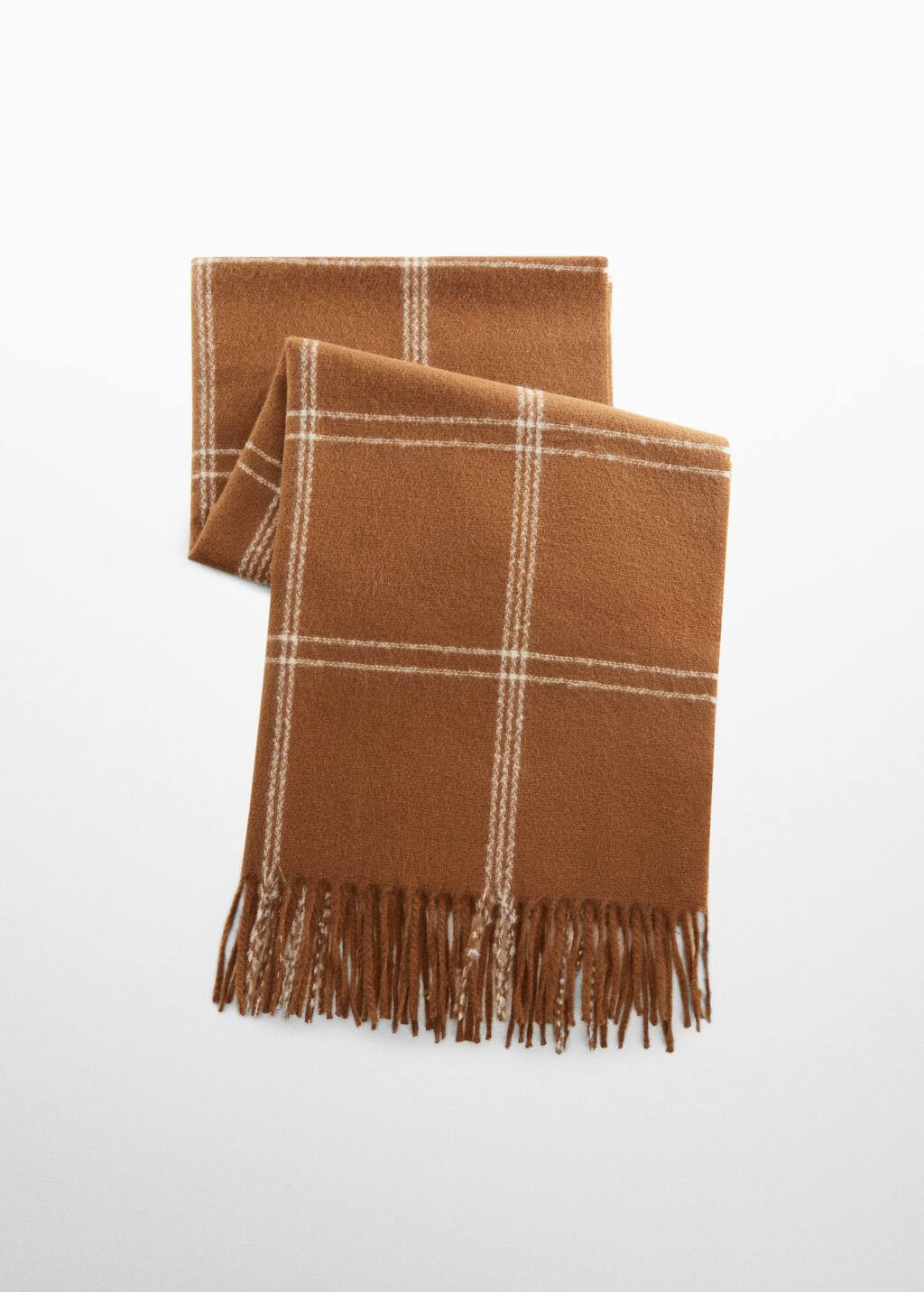 Large check scarf -  Women | Mango USA | MANGO (US)