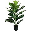 BESAMENATURE Artificial Fiddle Leaf Fig Tree/Faux Ficus Lyrata for Home Decor, 30 inches Tall, Gr... | Amazon (US)