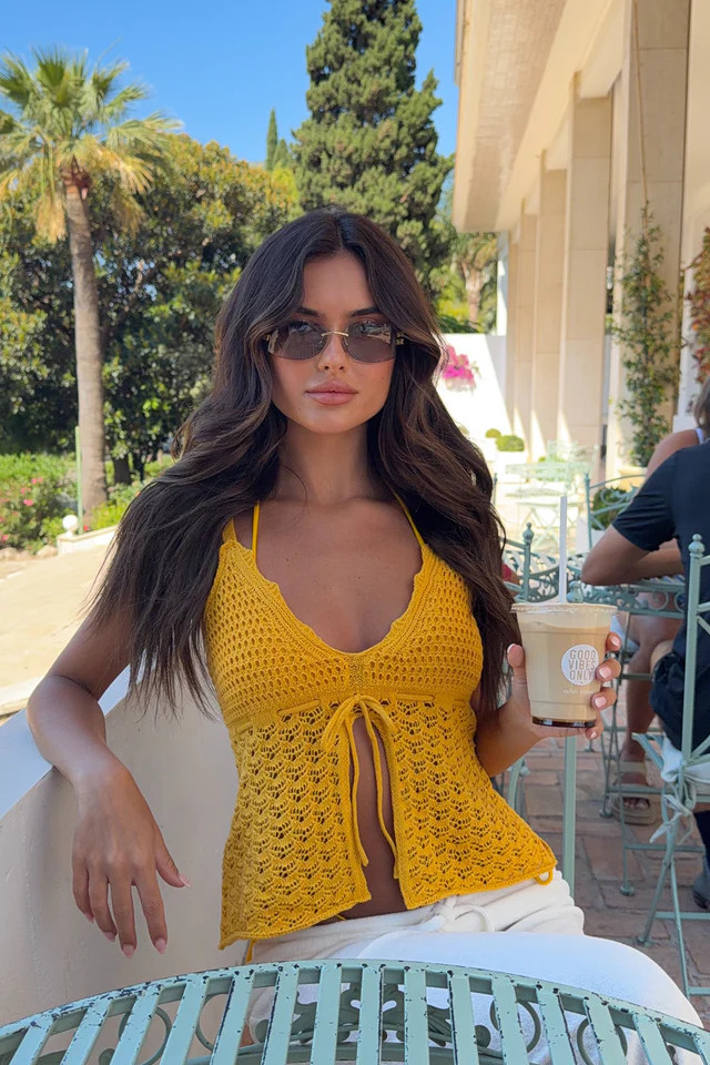 Caught Feelings Crochet Flyaway Top | Windsor Stores