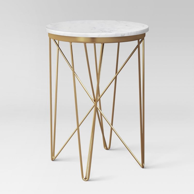 Marble Top Round Table Gold - Project 62&#8482; | Target