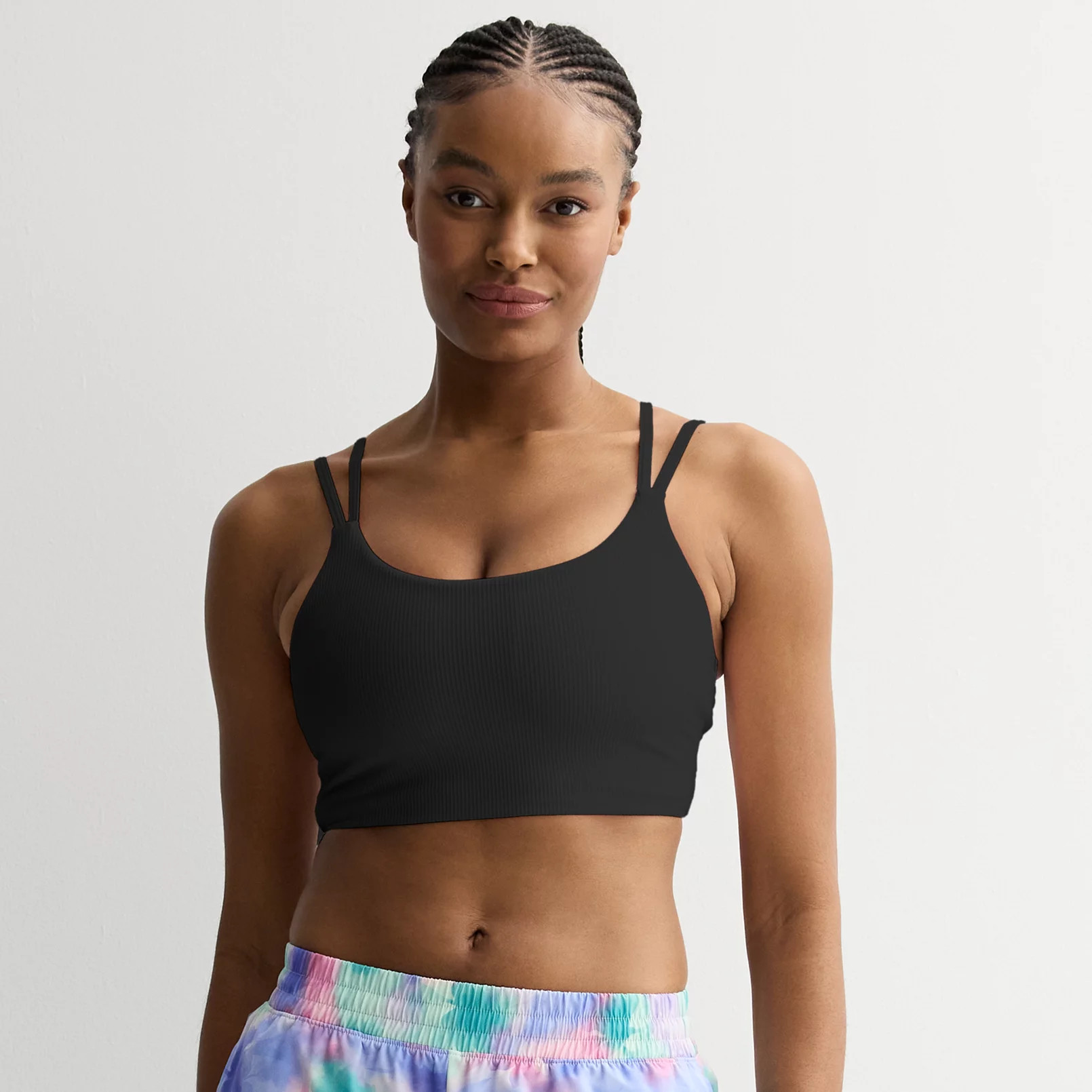 Tek Gear® Strappy Low-Impact Longline Ribbed Sports Bra | Kohl's